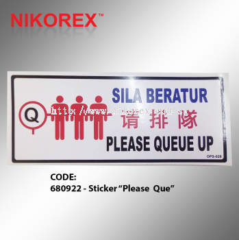 681022 - Sticker “Please  Que”