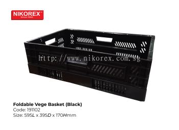 191102 - Foldable Vege Basket (Black)