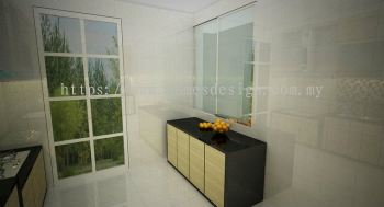 Wet Kitchen Sliding Door