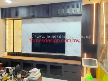 Fluted Panel Design Tv Console 