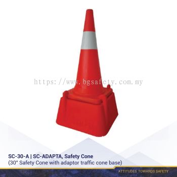 30" Safety Cone with Adaptor