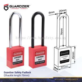 Guardzer Safety Padlock Shackel Length 76mm
