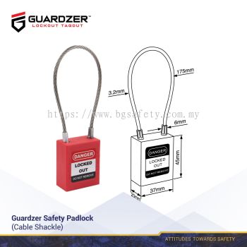Guardzer Safety Padlock Cable Shackel