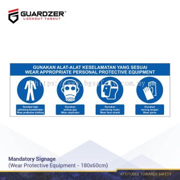 Guardzer Mandatory Safety Signage (Wear safety equipment)