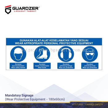 Guardzer Mandatory Safety Signage (Wear safety equipment2)