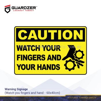 Guardzer Warning Safety Signage (Watch your finger and hand)
