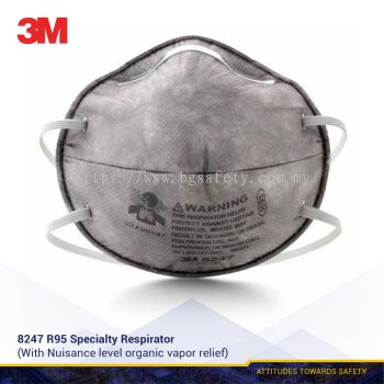 3M R95, 8247 Specialty Respirators for Dusty Conditions with Nuisance Odour