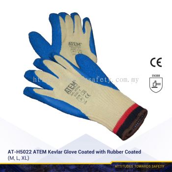 ATEM H5022 Kevlar Glove Coated with Rubber