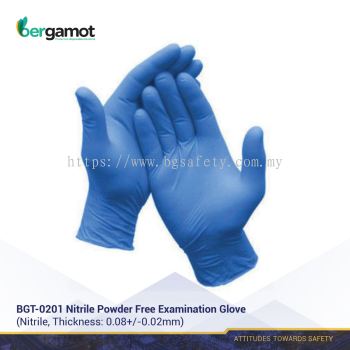 BERGAMOT Nitrile Examination Gloves (Powder Free , 240 mm)