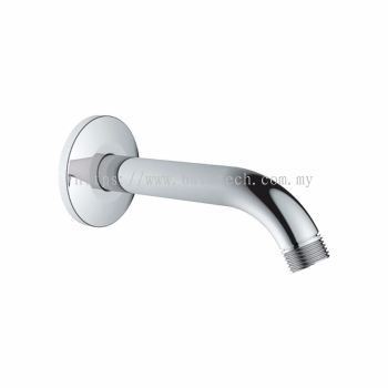 Brass Shower Arm and Flange, Length 200 mm - 45 Degree Angle (301186)