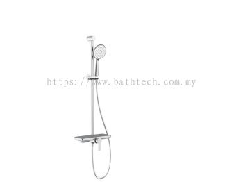 Trento Single Lever Wall-Mounted Shower Mixer comes with Sliding Bar and Panel
