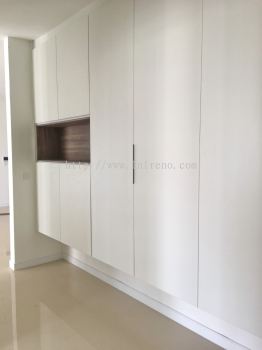 Renovation & Carpentry work in Pavilion Hilltop Mont Kiara Kuala Lumpur Malaysia #tvcabinet #tvconsole #plywood #melamine #veneer #spraypaint #laminate #wardrobe #kitchencabinet #studyroom #storagecabinet #shoecabinet #table #island #bench #displaycabinet #featurewall #flutedpanel