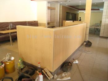 Custom made booth seat partition divider