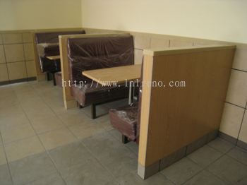 Custom made booth seat partition divider