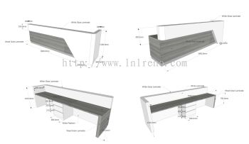 Customize Cashier counter Reception Counter in PJ Selangor Malaysia #plywood #melamine  #veneer #spray paint #laminate #customize #sliding door #glass door #swing door #built in #nyatoh #oak #aluminium door #carcass #panel #fluted panel #drawer #tv hang on panel #partition #box up #counter #cashier #shelves #open shelves