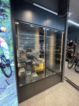 Bicycle retail shop Renovation and Carpentry works in PJ KL Selangor Malaysia #plywood #melamine  #veneer #spray paint #laminate #customize #sliding door #glass door #swing door #built in #nyatoh #oak #carcass #panel #fluted panel #drawer #partition #box up #shelves #open shelves #table #solid surface #quartz stone #rubber wood #renovation #carpentry #cabinet #storage #wiring works #plaster ceiling works #gypsum board