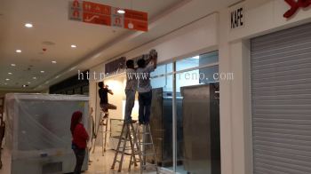 Bakery shop renovation and carpentry work Bangi  #cabinet #boxup #spraypaint #plasterceiling #partition #tiling #painting #glass