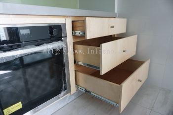 Renovation & Carpentry work in Cloud Tree Residence Seri Kembangan Selangor Malaysia #tvcabinet #tvconsole #plywood #melamine #veneer #spraypaint #laminate #wardrobe #kitchencabinet #studyroom #storagecabinet #shoecabinet #table #island #bench #displaycabinet #featurewall #flutedpanel