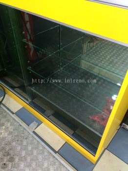 Commercial Custom made display cabinet with glass shelving display (FREE QUOTATION)