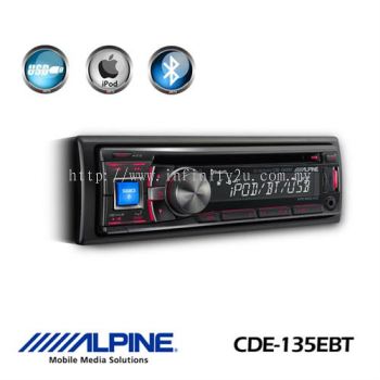 Alpine CDE-135EBT CD Receiver with Bluetooth / USB / Nokia and iPod Controller