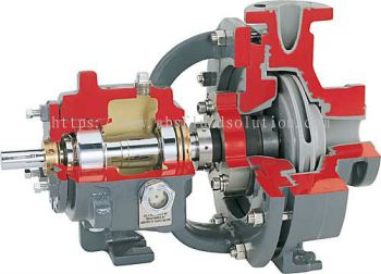 PolyChem S-Series Fluoropolymer Lined Overhung ISO Chemical Process Pump