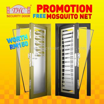 Security Door with Mosquito Net