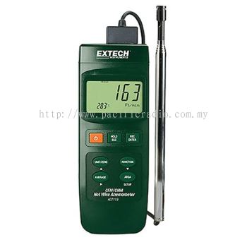 Extech 407119 Heavy Duty CFM Hot Wire Thermo-Anemometer