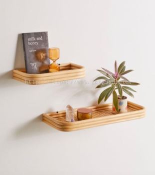 WS 001 - RATTAN WALL SHELF