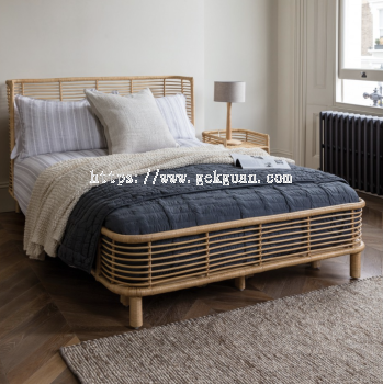 RATTAN QUEEN & KING SIZE BED FRAME - ALLISTER