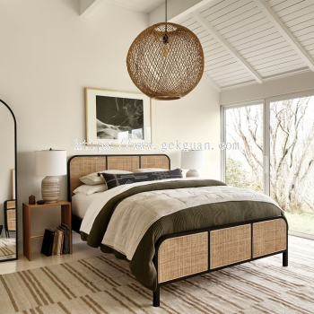 RATTAN QUEEN & KING SIZE BED FRAME - NATALIE