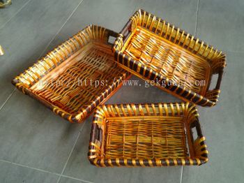 BAS 130 - RECTANGULAR WICKER FRUIT BASKET