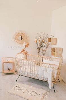 RBB 026 - RATTAN BABY BED