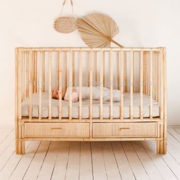 RBB 042 - RATTAN BABY BED