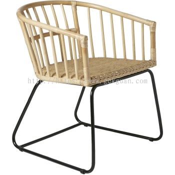 RSC 027 - RATTAN + STEEL CHAIR