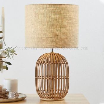 STA 007 - RATTAN TABLE LAMP