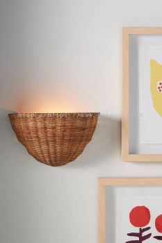 WAL 005 - RATTAN WALL LAMP