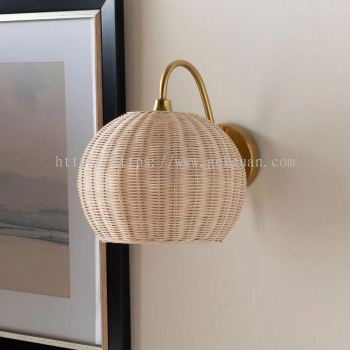 WAL 006 - RATTAN WALL LAMP