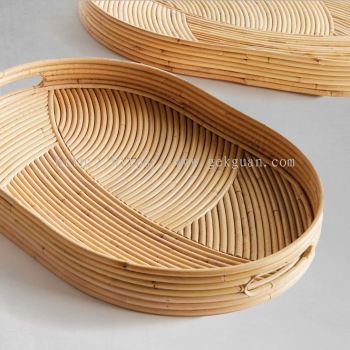 RATTAN TRAY WITH SIDE HANDLE