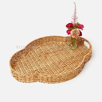 FLOWER SHAPE BASKET WITH SIDE HANDLE