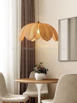 Petal Pendant Lights - Natural Rattan Lamp 