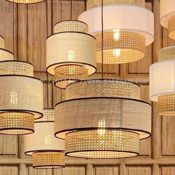 Simple Nordic Style Rattan Pendant Lamp Shade  