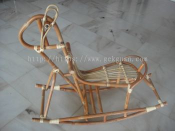 HOR 003 - RATTAN ROCKING HORSE WITH GULI