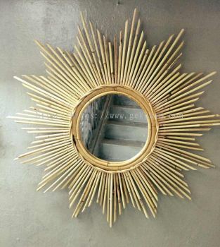 MIR 013 - RATTAN STICK STAR MIRROR FRAME 