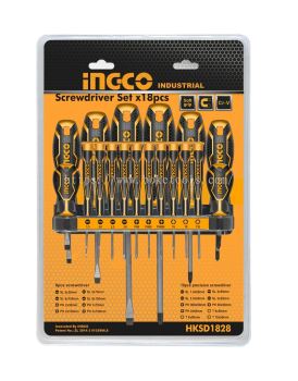 Boke Tools Machinery Pte Ltd : (AVAILABLE IN PIONEER BRANCH) INGCO HKSD1828 18Pcs Screwdriver And Precision Screwdriver Set 