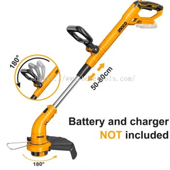 Boke Tools Machinery Pte Ltd : INGCO CGTLI20018 Lithium-Ion Grass Trimmer