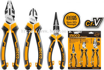 INGCO HKHLPS2831 3pcs High Leverage Pliers Set