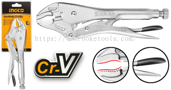 INGCO HCJLW0110 Curved Jaw Locking Plier