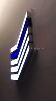 3D Emboss Aluminium Logo Signboard + L.E.D