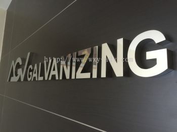 AGV Galvanizing 白钢立体字招牌