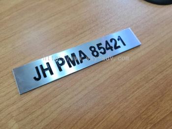 JH PMA Stainless Steel Number Plate